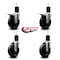 Service Caster 5'' Soft Rubber Swivel 1-3/4'' Expanding Stem Caster Set 2 Total Lock Brakes, 4PK SCC-EXTTL20S514-SRS-2-S-2-134 - alternate 3